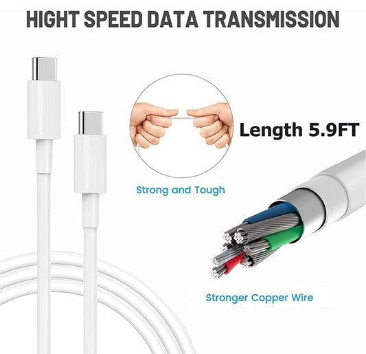 87W USB C Type C Fast Charger Power Adapter Compatible With Book Pro Uk Plug - The Peppermint Room