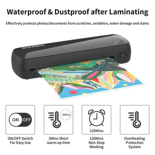 4-in-1 Laminating Machine compact device laminating colorful paper with waterproof and dustproof protection