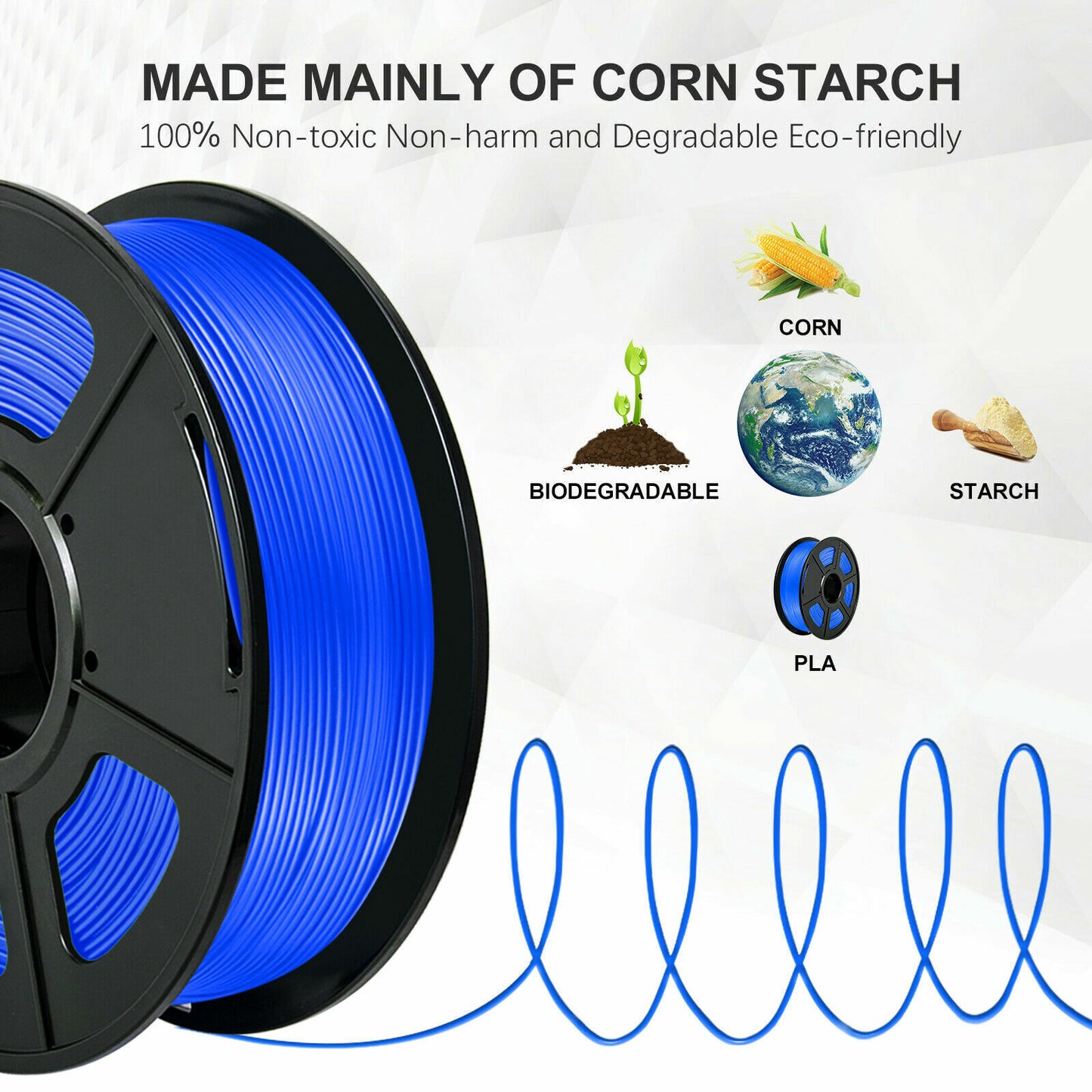 3D Printer Consumables PLA Plus 1.75mm 1KGRoll High Temperature Roll Printing Color - The Peppermint Room