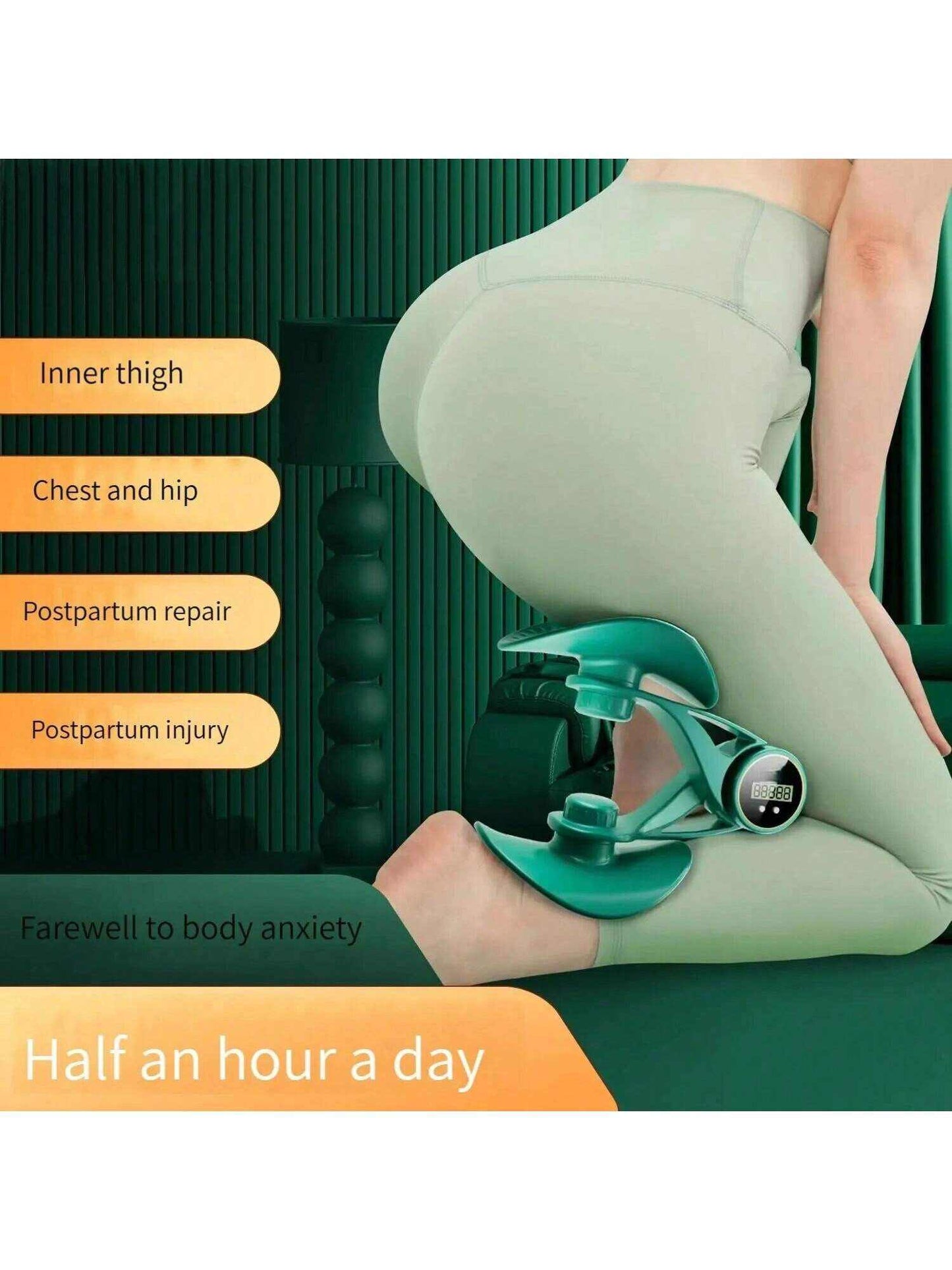 Women's Three-level Strength Band Counting Display Resistance Band Thigh Trainer Inner Thigh Trainer Pelvic Floor Exercise Equipment Kegel Exerciser - The Peppermint Room