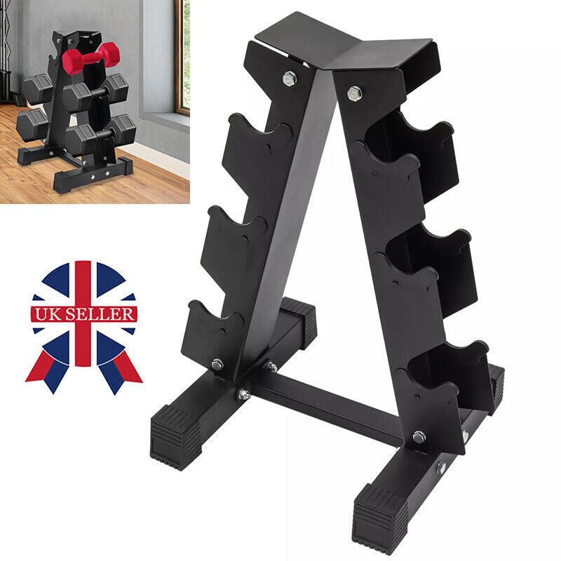 3Tier Dumbbell Rack Storage Stand Tree Hex Vertical Weight Wide Home Gym Fitness - The Peppermint Room
