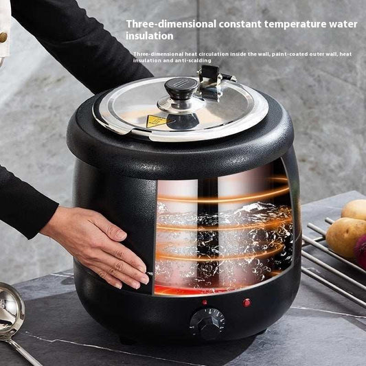 Stainless Steel Insulation Pot Stew Bucket Hotel Soup Pot Electric Heating Soup Pot - The Peppermint Room
