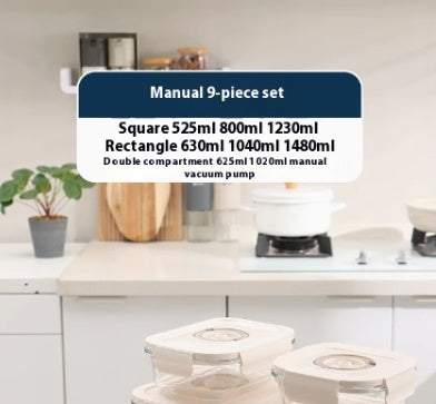 Vacuum Food Storage Box Electric Suction Timer Office Worker Microwave Oven Glass Lunch Box - The Peppermint Room