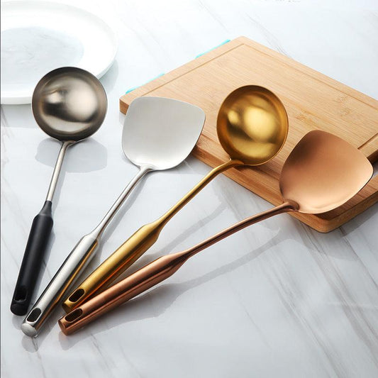Long Handle Stainless Steel Soup Spoon & Shovel Kitchen Utensils - The Peppermint Room