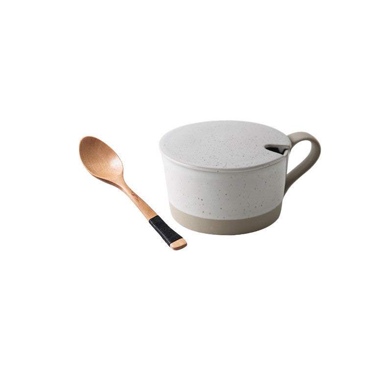 Microwaveable Japanese Stoneware Large Spoon Breakfast Mug - The Peppermint Room