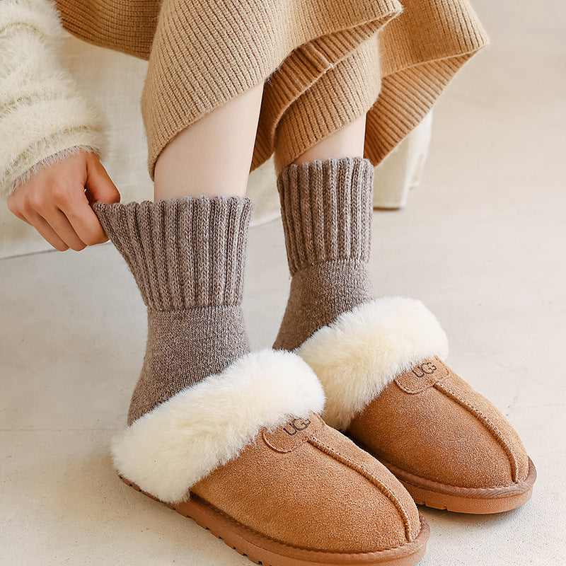 Tube Winter Thickened Maillard Terry Velvt Plush Snow Socks - The Peppermint Room