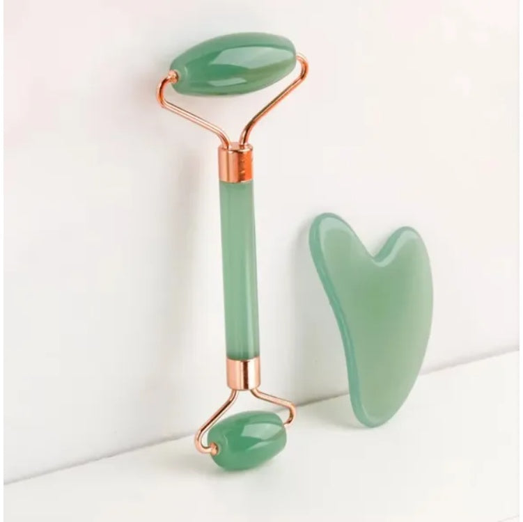 Gua Sha Board 2PCS Massage Stone For Facial Body Skincare Roller Scraping Massager Natural Resin Facial Lifting Scraper Neck Anti Wrinkle Massager Tool - The Peppermint Room