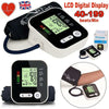 Digital monitor with large LED display, adjustable cuff, one-button operation, and portable design for home use
