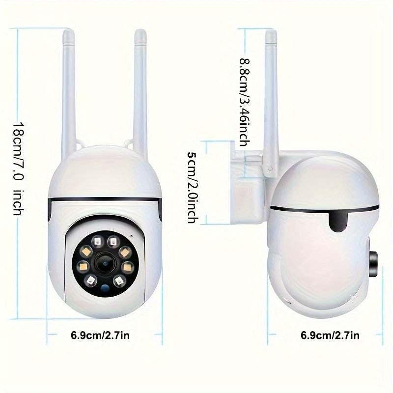White Little Bee Camera with dual antennas, compact design, and dimensions 18cm x 6.9cm x 8.8cm for online classes and live streams