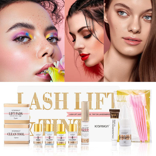 ICONSIGN Lash Lift EyeLash Eyebrow Dye Tint Kit Lashes Perm Set Brow Lamination Makeup Tools - The Peppermint Room