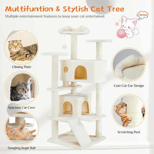 Multi Functional Cat Treehouse Cat Climbing Frame - The Peppermint Room