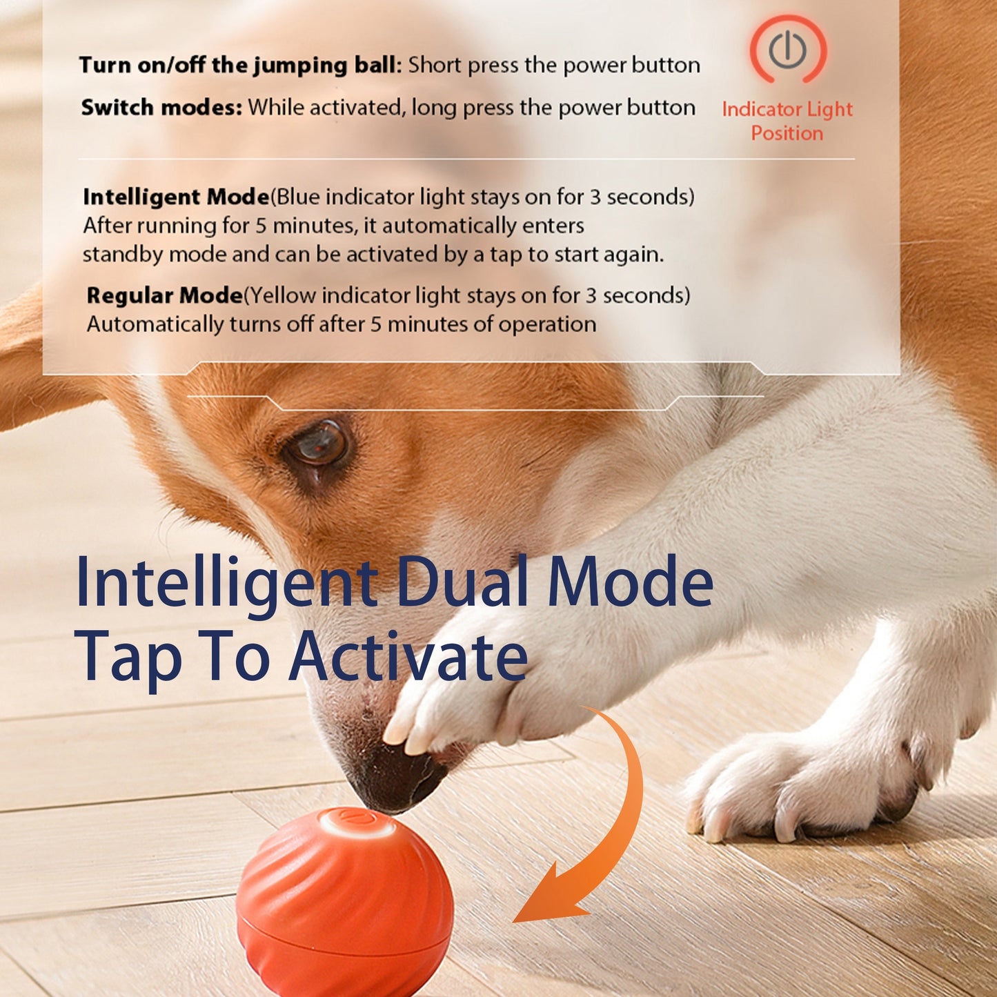 Interactive Bouncing Ball For Dogs,Automatic Smart Toy, Self-moving Rotating Stimulating Pet Entertainment, Noise-Reducing Urchin Cover,USB Rechargeable Dog Toy, Dog Electric Interactive Toy - The Peppermint Room