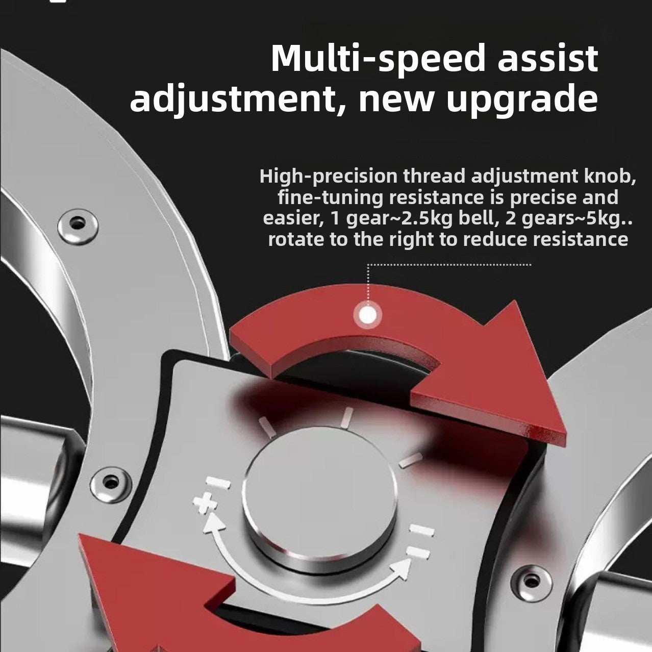 Adjustable resistance knob on boxing speed trainer for wrist strength and speed training