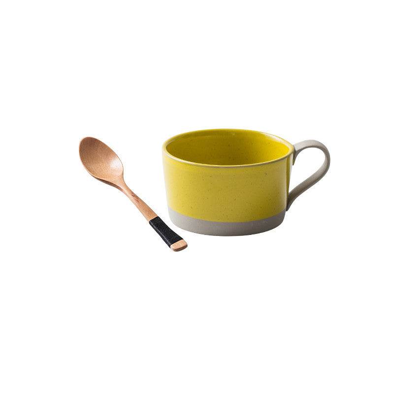 Microwaveable Japanese Stoneware Large Spoon Breakfast Mug - The Peppermint Room
