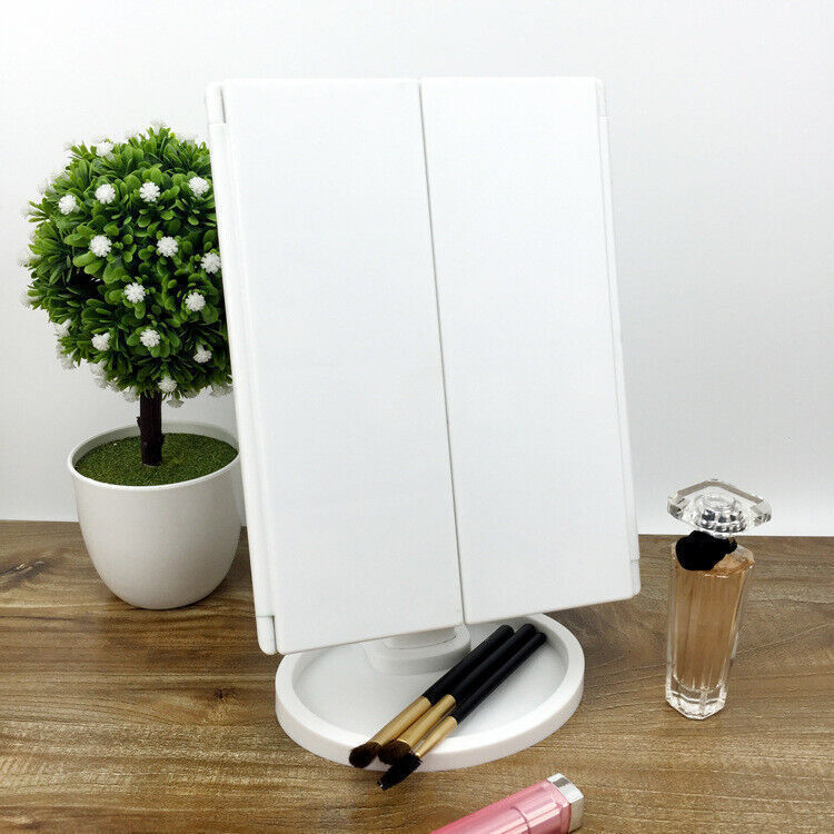 Foldable LED Mirror Illuminated Make Up Mirror Cosmetic Vanity With Light Stand - The Peppermint Room