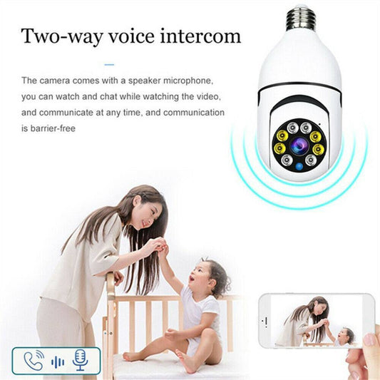 IR E27 Light Bulb Camera 1080P HD Wireless Wifi Smart Home Security Camera - The Peppermint Room