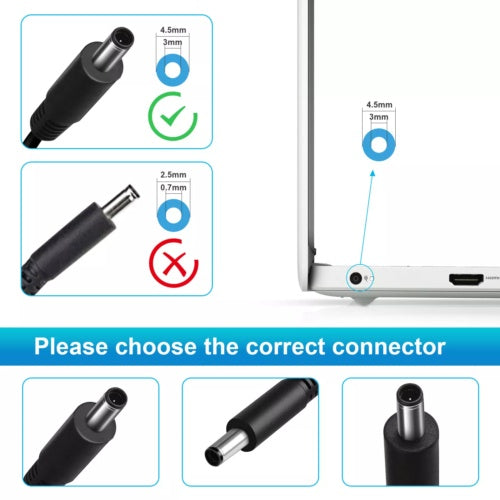 GENUINE LAPTOP CHARGER 19.5V-3.34A, 65W WITH POWER LEAD 7348 3000 3138 NEW - The Peppermint Room