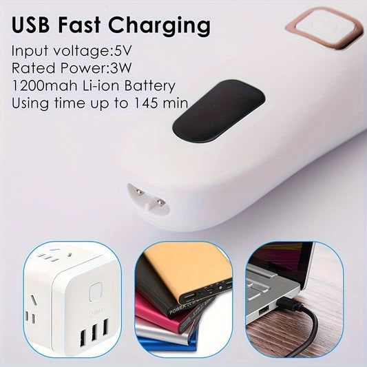 Electric Foot Grinder And Callus Remover, Electric Foot Polisher, Rechargeable Foot Washing And Pedicure Kit, Suitable For Cracked Heels And Dead Skin, With 3 Roller Heads - The Peppermint Room