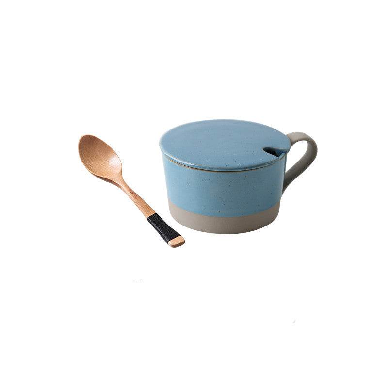 Microwaveable Japanese Stoneware Large Spoon Breakfast Mug - The Peppermint Room