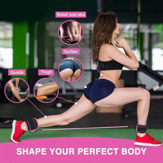Ankle Resistance Bands With Straps Women's Home Hip Ankle Exercise Fitness Equipment - The Peppermint Room