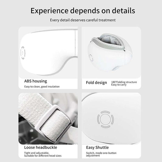 2025 Best-selling Smart Eye Care Device - Air Pressure Vibration Heat Therapy Bluetooth Music Massage Device - A Black Technology Wonder For Relieving Eye Fatigue - The Peppermint Room