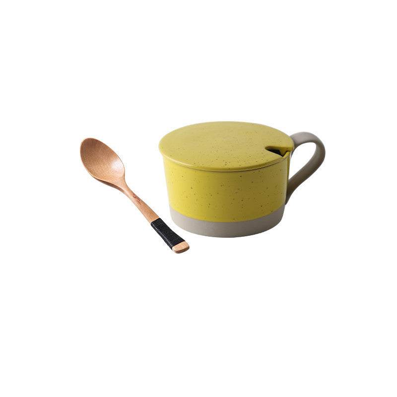 Microwaveable Japanese Stoneware Large Spoon Breakfast Mug - The Peppermint Room