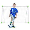 Child playing soccer with 1.82m PVC pipe plastic goal and ball