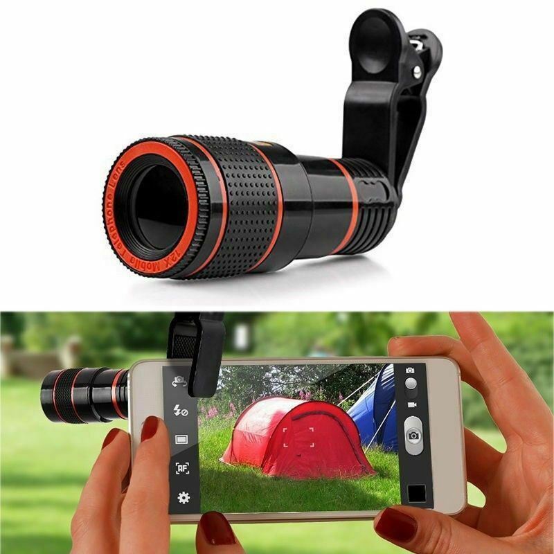 HD 8X Clip On Optical Zoom Telescope Camera Lens For Universal Mobile Cell Phone - The Peppermint Room
