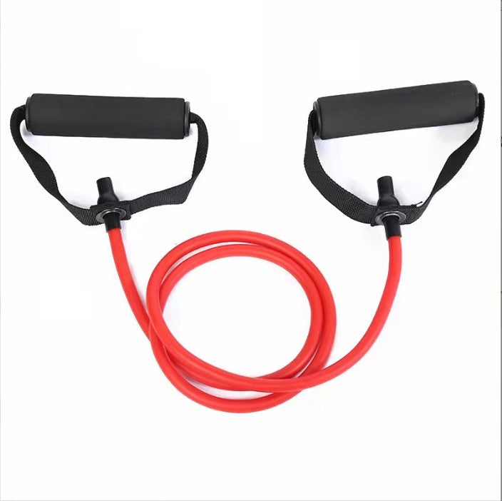 Latex resistance bands with foam handles for yoga and fitness exercises