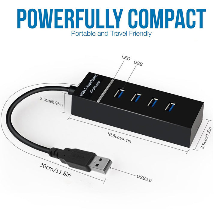 4 In 1 2.0 3.0 USB HUB Splitter High Speed Multi Splitter USB Adapter Expander Cable For Desktop PC Laptop Adapter USB HUB - The Peppermint Room