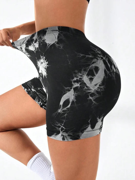 3-Pack Tie Dye High-Waist Biker Shorts Women