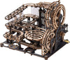 Robotime ROKR Marble Night City 3D wooden puzzle model with waterwheel and gears for kids assembly game