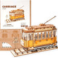Robotime Rolife vintage car 3D wooden puzzle model for children with assembly instructions and plywood pieces
