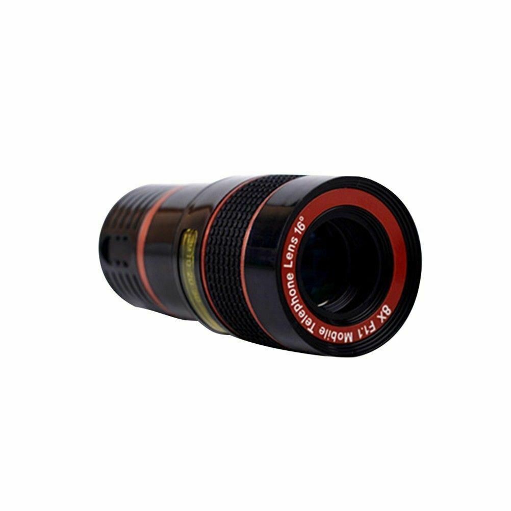 HD 8X Clip On Optical Zoom Telescope Camera Lens For Universal Mobile Cell Phone - The Peppermint Room