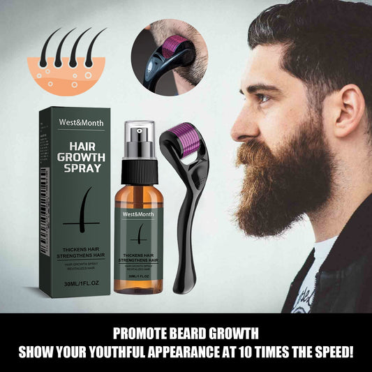 Moustache Spray Set Moisturizing Spray Facial Hair Treatment Boosting Beard Growth Thickening Liquid - The Peppermint Room