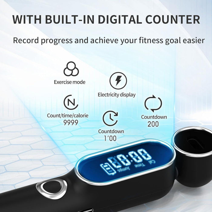 2-in-1 Digital Cordless Skipping Rope – Adjustable