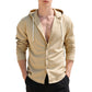 Slim-fit Hood Cardigan Casual Shirt Men - The Peppermint Room