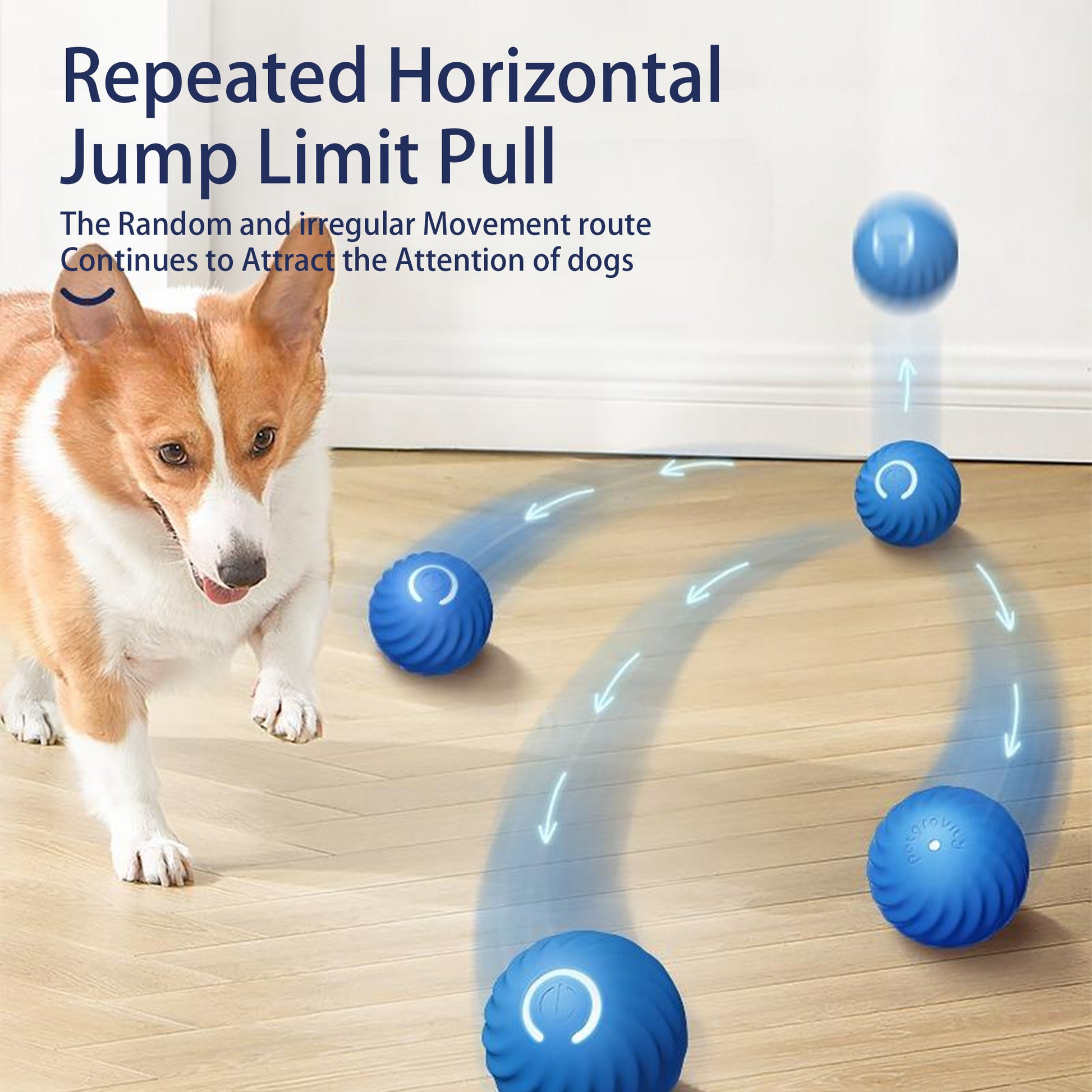 Interactive Bouncing Ball For Dogs,Automatic Smart Toy, Self-moving Rotating Stimulating Pet Entertainment, Noise-Reducing Urchin Cover,USB Rechargeable Dog Toy, Dog Electric Interactive Toy - The Peppermint Room