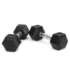 15LB 2 HDRS Rubber Coated Solid Cast Iron Dumbbells, Not Shipped On Weekends - The Peppermint Room