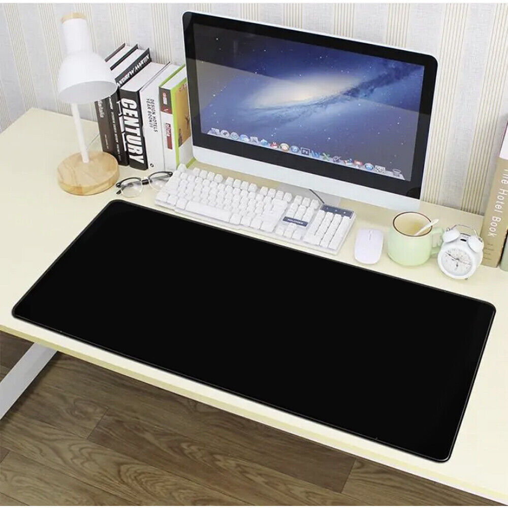 Black 90x40cm Extra Large Anti Slip Gaming Mouse Mat PC Laptop Keyboard Desk Pad - The Peppermint Room
