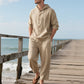 Hooded Long-sleeved Shirt Trousers Casual Suit Men - The Peppermint Room
