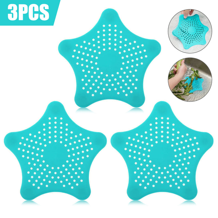 3pcs Silicone Starfish Drain Filters – Hair Catchers