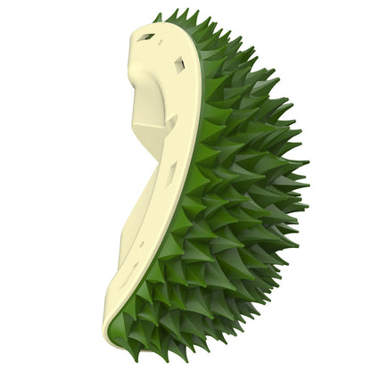 Durian Cat Brush, Dog Cat Self Groomer, Wall Corner Scratcher Massage Combs Durian Shape Molars Eat Slowly Toys Multifunctional Scratch Massager Tool Pets Clean Teeth Healthy Toys - The Peppermint Room