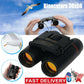Compact black 30x60 zoom binoculars with red membrane coated lenses for outdoor use and pocket portability