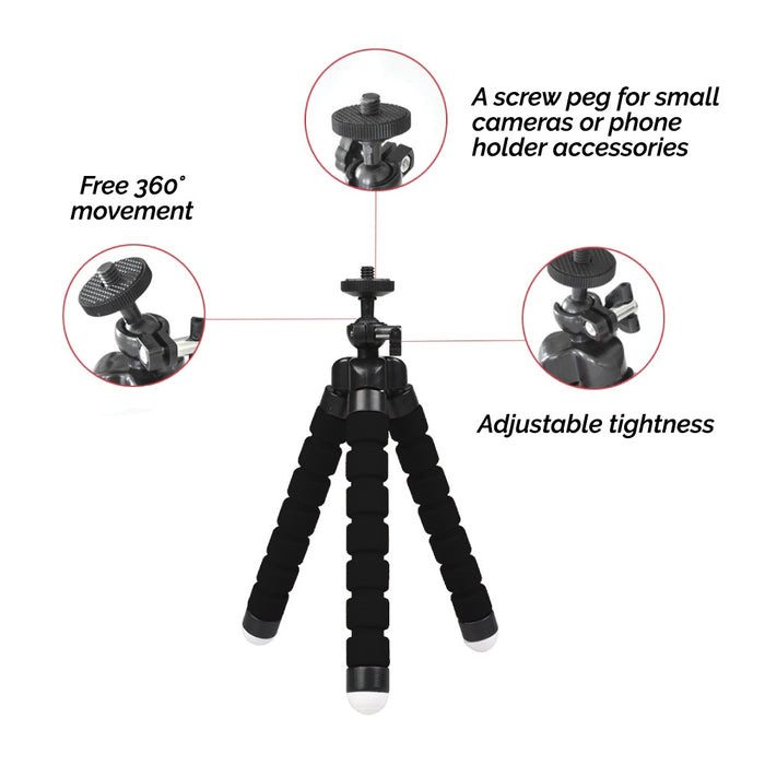 Flexible Small Octopus Mount Mini Tripod Bluetooth Remote Stand Holder I Phone - The Peppermint Room