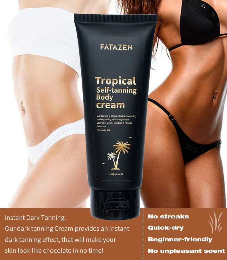 3Hrs Instant Dark Tanning Lotion Butter Body Care Sunscreen Suntan Oil Skincare OEM Self Tanner Sunless Tanning Cream For Body - The Peppermint Room