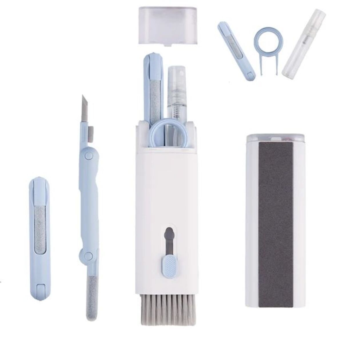 7 In 1 Computer Keyboard Cleaner Brush Kit Earphone Cleaning Pen For Headset Keyboard Cleaning Tools Cleaner Keycap Puller Kit - The Peppermint Room