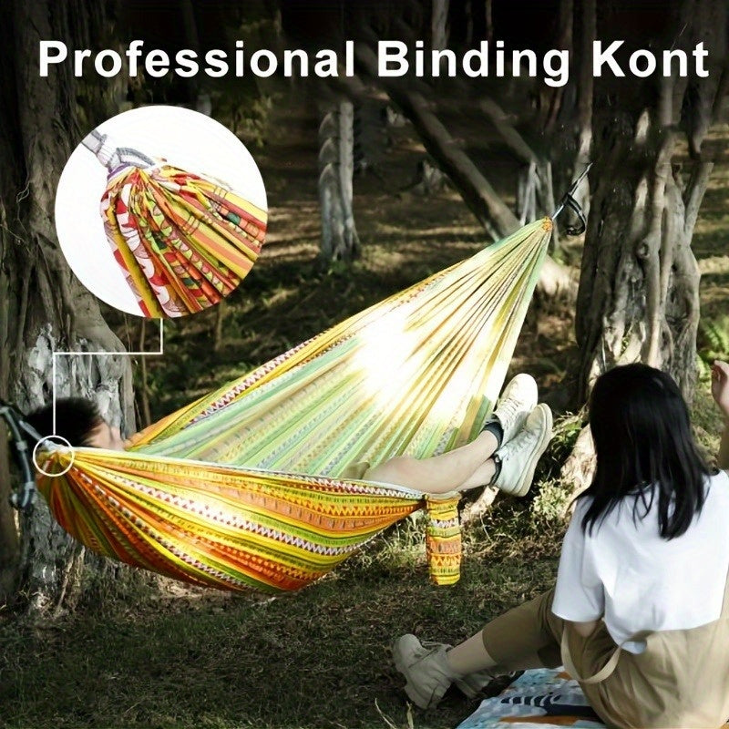 2025 Upgraded Bohemian Camping Hammock,Military Parachute Nylon Material, Portable Single Hammock 500lbs Load-bearing, Suitable - The Peppermint Room