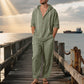 Hooded Long-sleeved Shirt Trousers Casual Suit Men - The Peppermint Room