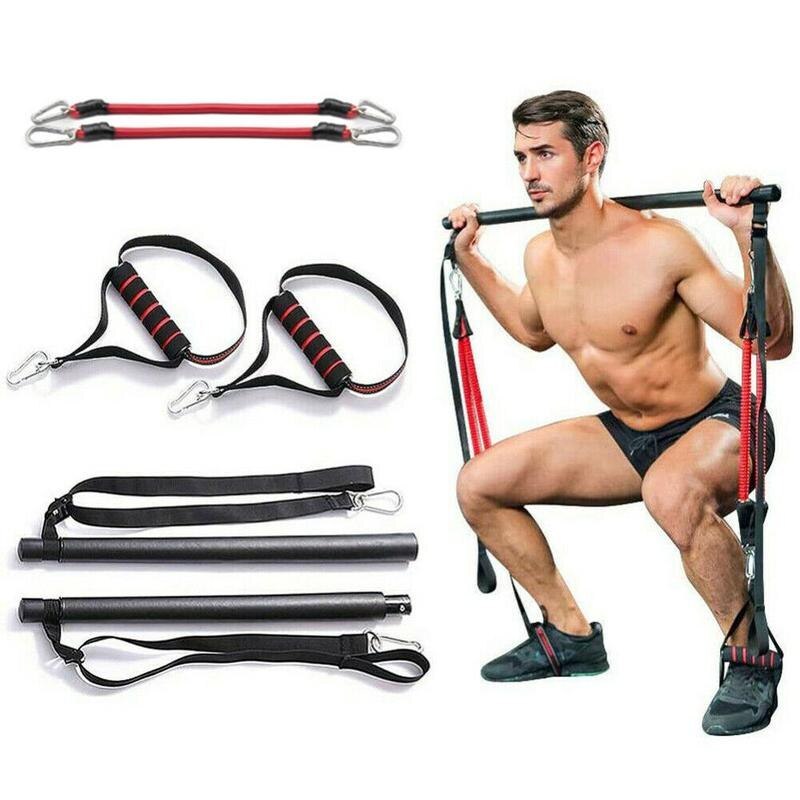 Pilates Bar Kit With Resistance Bands Portable Home Gym Workout Equipment Perfect Stretched Fusion Exercise Bar And Bands - The Peppermint Room